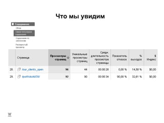 Что мы увидим 