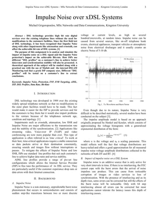 Impulse Noise over xDSL Systems | PDF