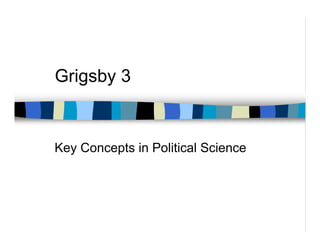 Grigsby 3


Key Concepts in Political Science
 