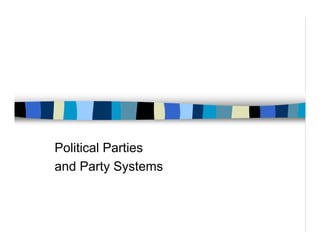 Political Parties
and Party Systems
 