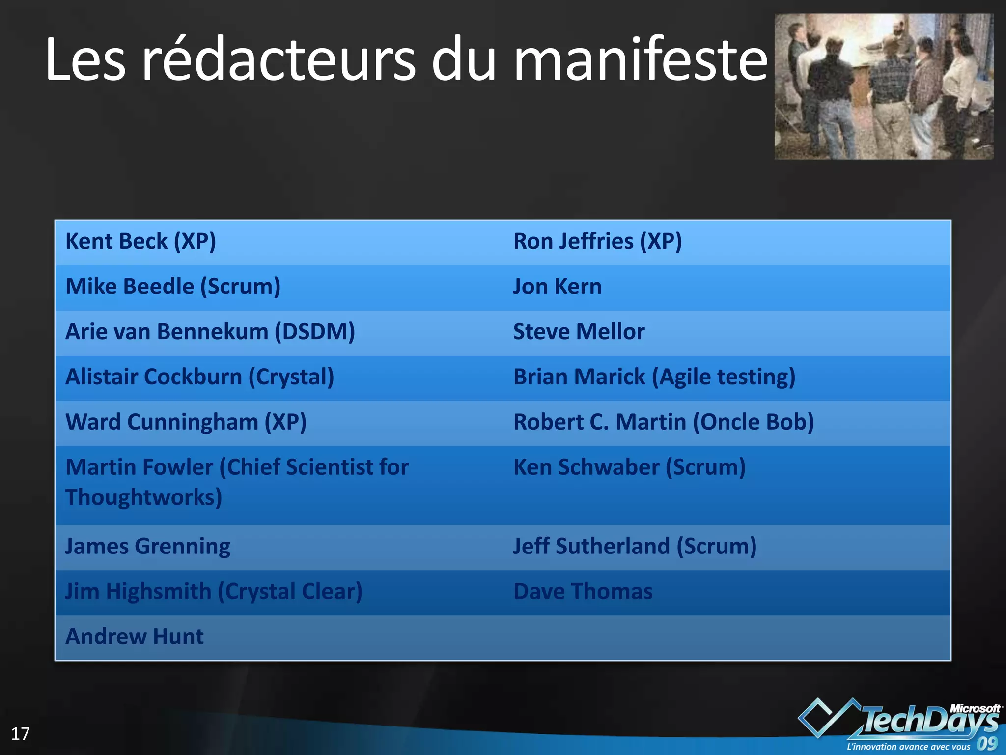 Grille de lecture des méthodes agiles