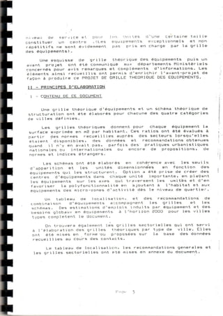 Grille des équipements