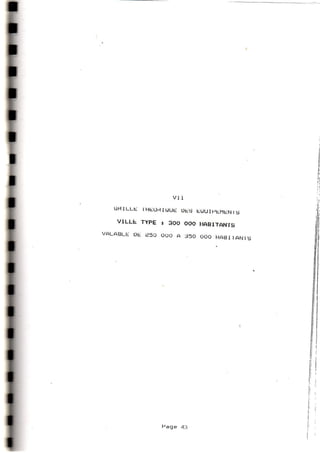 Grille des équipements