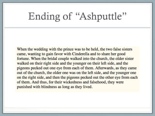 Ashputtle and Yeh-Shen | PDF