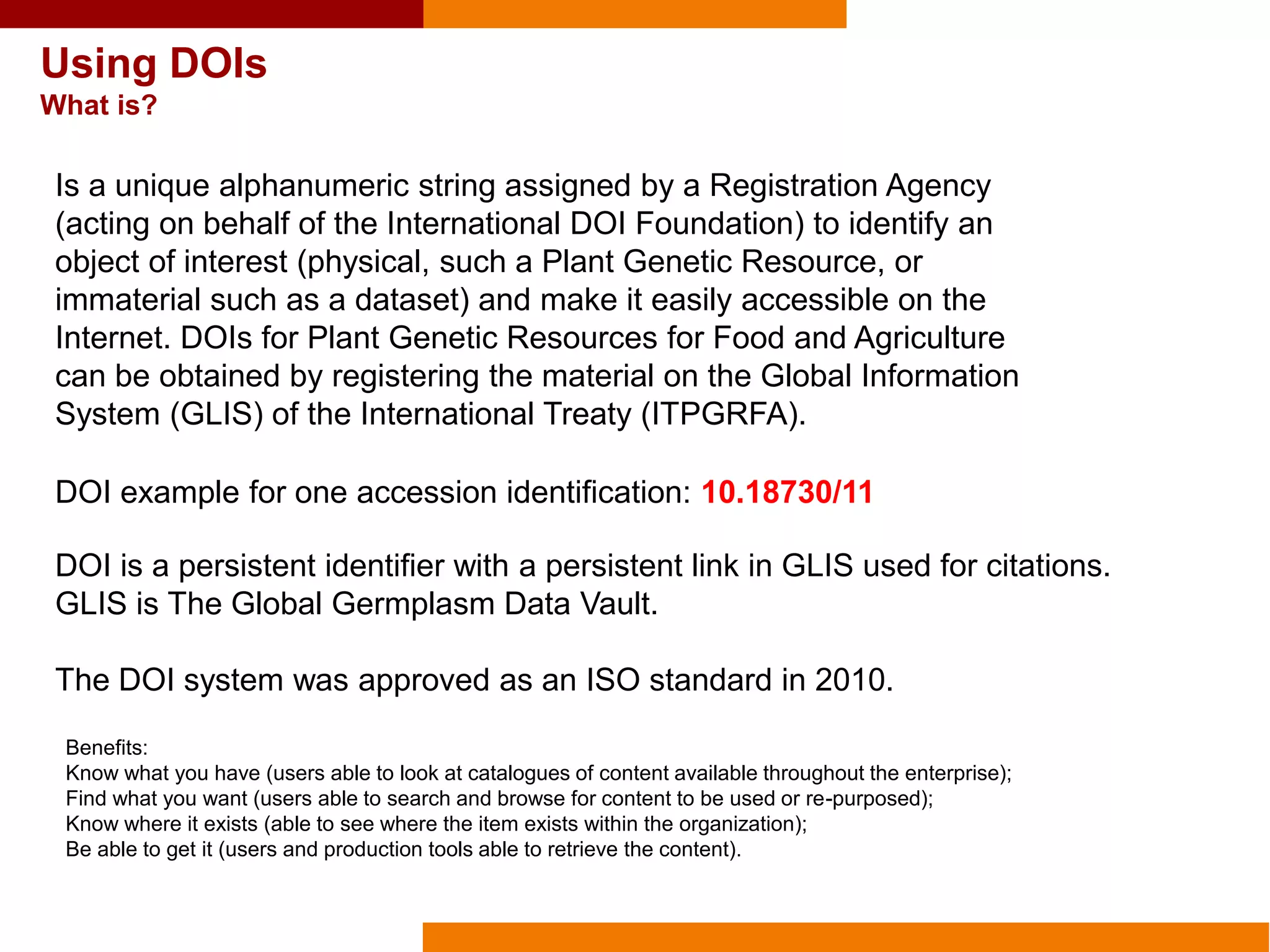 GRIN- Global platform and CIP database structure | PPTX | Genetics ...
