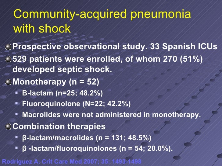 Combination antibiotic therapy bacteremic pneumococcal pneumonia PRO