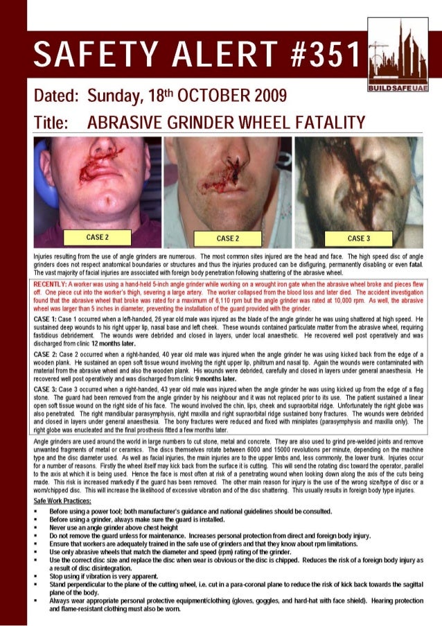 Grinder Wheel Fatality