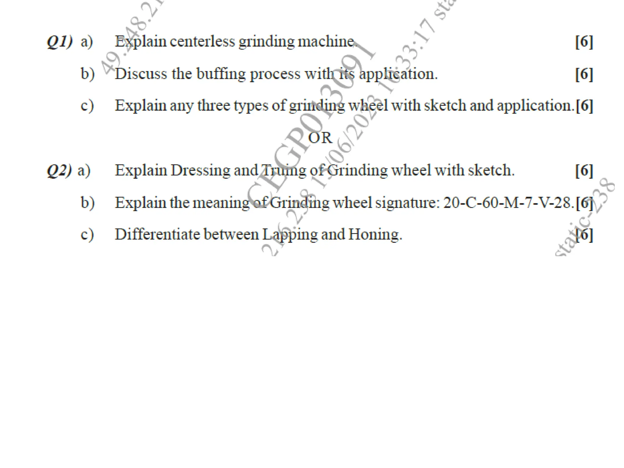 Grinding and Finishing processes mounting of grinding wheels Glazing ...