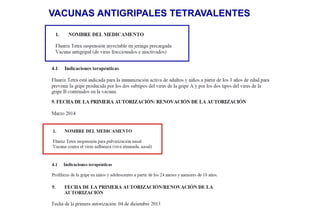 VACUNAS ANTIGRIPALES TETRAVALENTES
 