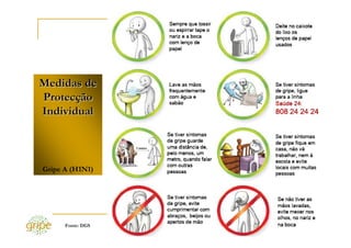 Medidas de
Protecção
Individual



Gripe A (H1N1)




      Fonte: DGS
 
