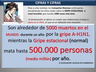 La empresa norteamericana                      Gilead   Sciencestiene patentado el Tamiflú. El principal accionista de esta empresa es nada menos que Donald Rumsfeld,  ex secretario de defensa de George Bush, artífice de la guerra contra Irak…