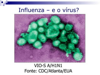 Influenza – e o vírus?




      VIO-S A/H1N1
  Fonte: CDC/Atlanta/EUA
 