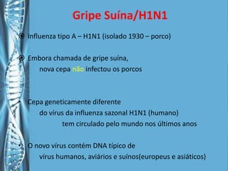Gripe Suína/H1N1Influenza tipo A – H1N1 (isolado 1930 – porco)