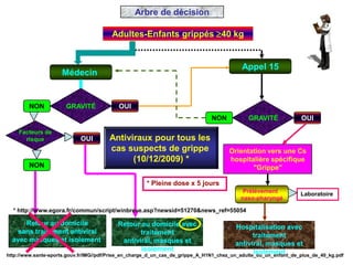 Deux types de modifications antigéniques possibleshttp://www.reseau-paris-nord.com/documents/506_090611-GRIPPE-H1N1-RSPN.pptGlissement ("Drift") Mutations ponctuelles du génome viral  glissement AG Virus proche mais antigènes différents(progressif ) erreurs ARN polymérase Elles ne justifient pas la dénomination d'unnouveau sous-type de HA ou NAMaisNouveaux variants Responsables des épidémies annuelles Tous types A B > C Pouvant imposer un changement de souche vaccinale dans le futur vaccin saisonnierCassure ou Saut ("Shift") Lorsque 2 virus grippaux infectent le même hôte Échange de segments de gènes entre sous-types de virus(brutal ) réassortiments Recombinaison Nouveaux sous types Apparition de protéines HA et NA avec des caractères antigéniques spécifiques  attribution d'un N° différent à H et à N: HXNY Responsables des pandémies Ne concerne que le type A