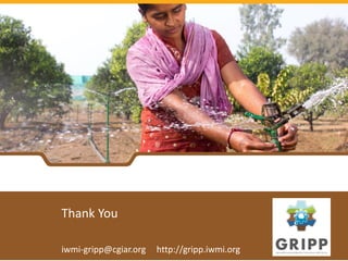 Groundwater Solutions Initiative for Policy and Practice (GRIPP) - A Global Partnership for Sustainable Groundwater Management