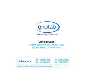 Clinical Case Griptab Double Inlay Clinical Case By Jan Hajtó, Dr. med. dent 