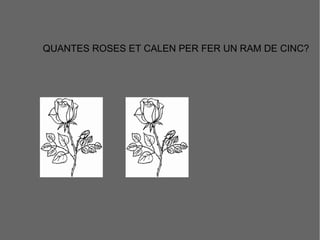 QUANTES ROSES ET CALEN PER FER UN RAM DE CINC?