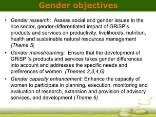 GRiSP - Presentation for Discussion with Donors and Partners - June 2013