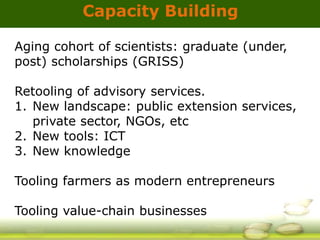 GRiSP - Presentation for Discussion with Donors and Partners - June 2013