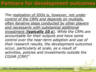 GRiSP - Presentation for Discussion with Donors and Partners - June 2013