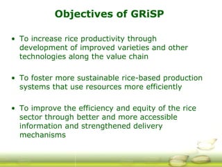 • ACIAR 2011 impact
  assessment of
  IRRI’s rice breeding
  in Vietnam,
  Indonesia,
  Philippines
• Benefits: $1.46
  bi...