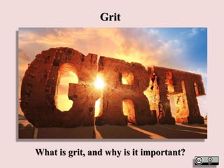 Grit
What is grit, and why is it important?
 