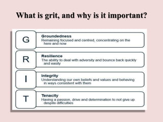 What is grit, and why is it important?
 