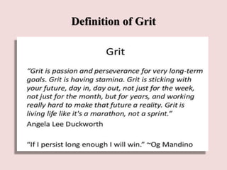 Definition of Grit
 