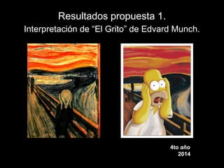 Resultados propuesta 1.
Interpretación de “El Grito” de Edvard Munch.
4to año
2014
 