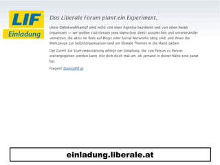 Web2.0 Basics für den Grünen Wahlkampf Wien 2010