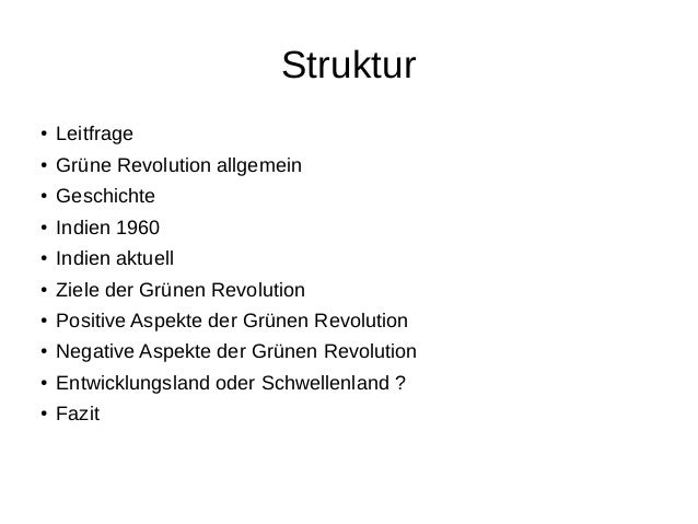 Grune Revolutionprasentaion