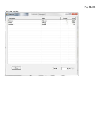 Page 84 of 88
Checkout Invoice:
 