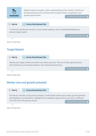 Grocery Store Business Plan Example. pdf | PDF