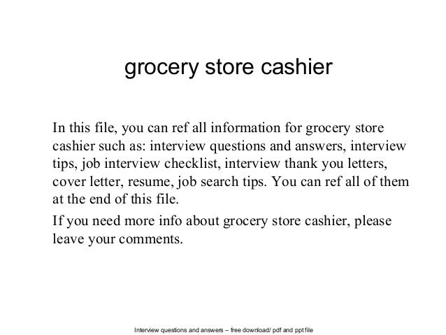 grocery store cashier grocery store cashier job description