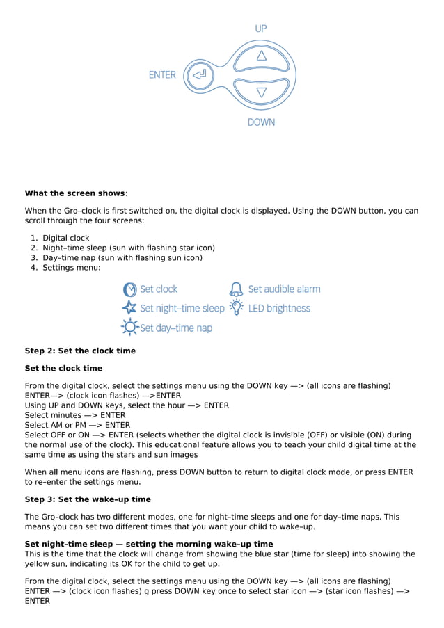 How To Set Wake Time On Gro Clock