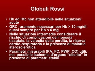 Buon uso degli emoderivati in urgenza PPT