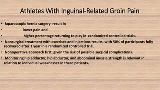groin injuries in athletes | PPTX