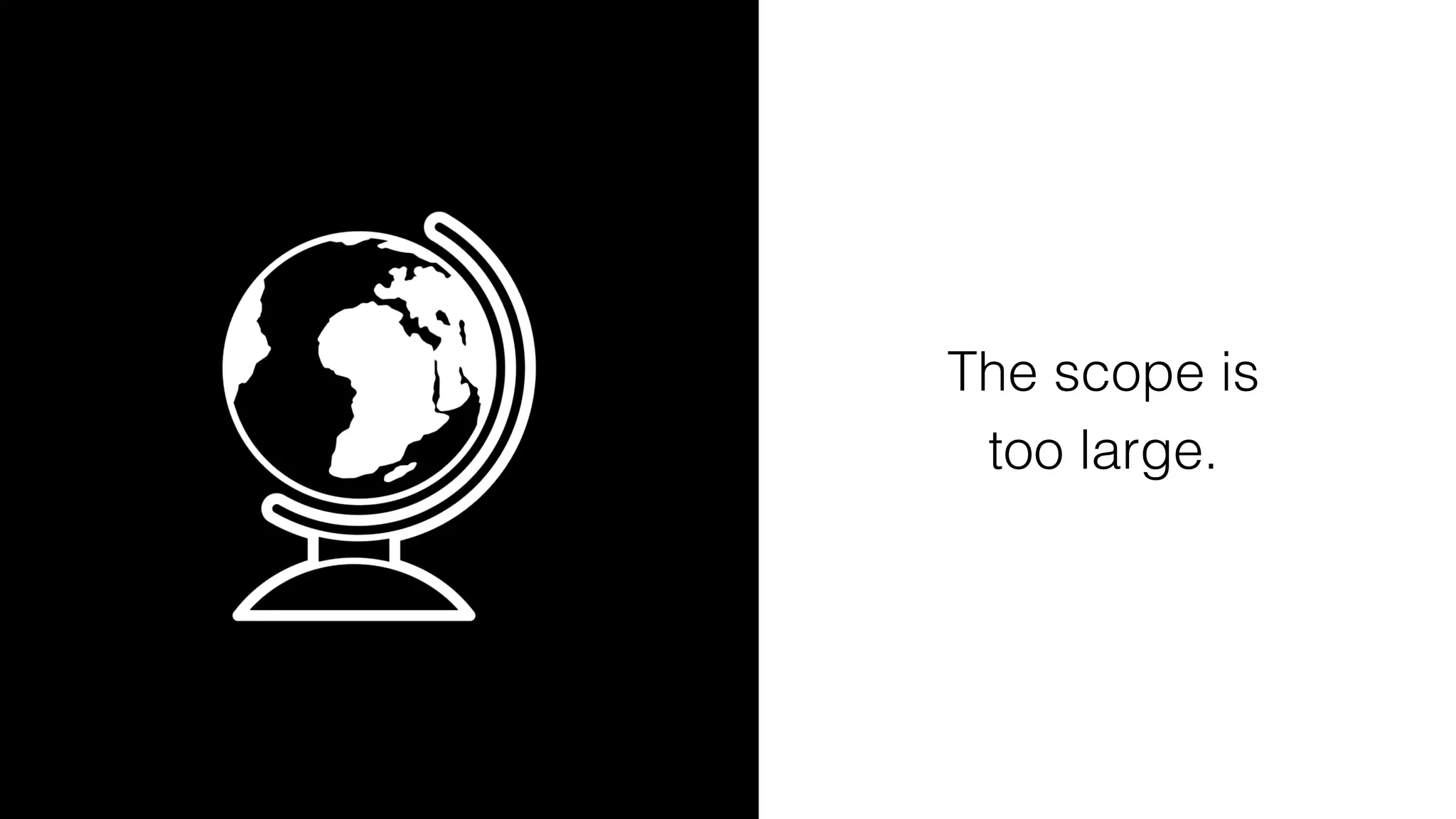 The scope is
too large.