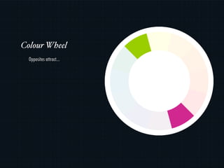 Colour Wheel
  Opposites attract…
 