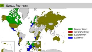 14
SAB IMPORT
SAB OPERATION
GROLSCH MARKET
AMSTERDAM MARKET
 