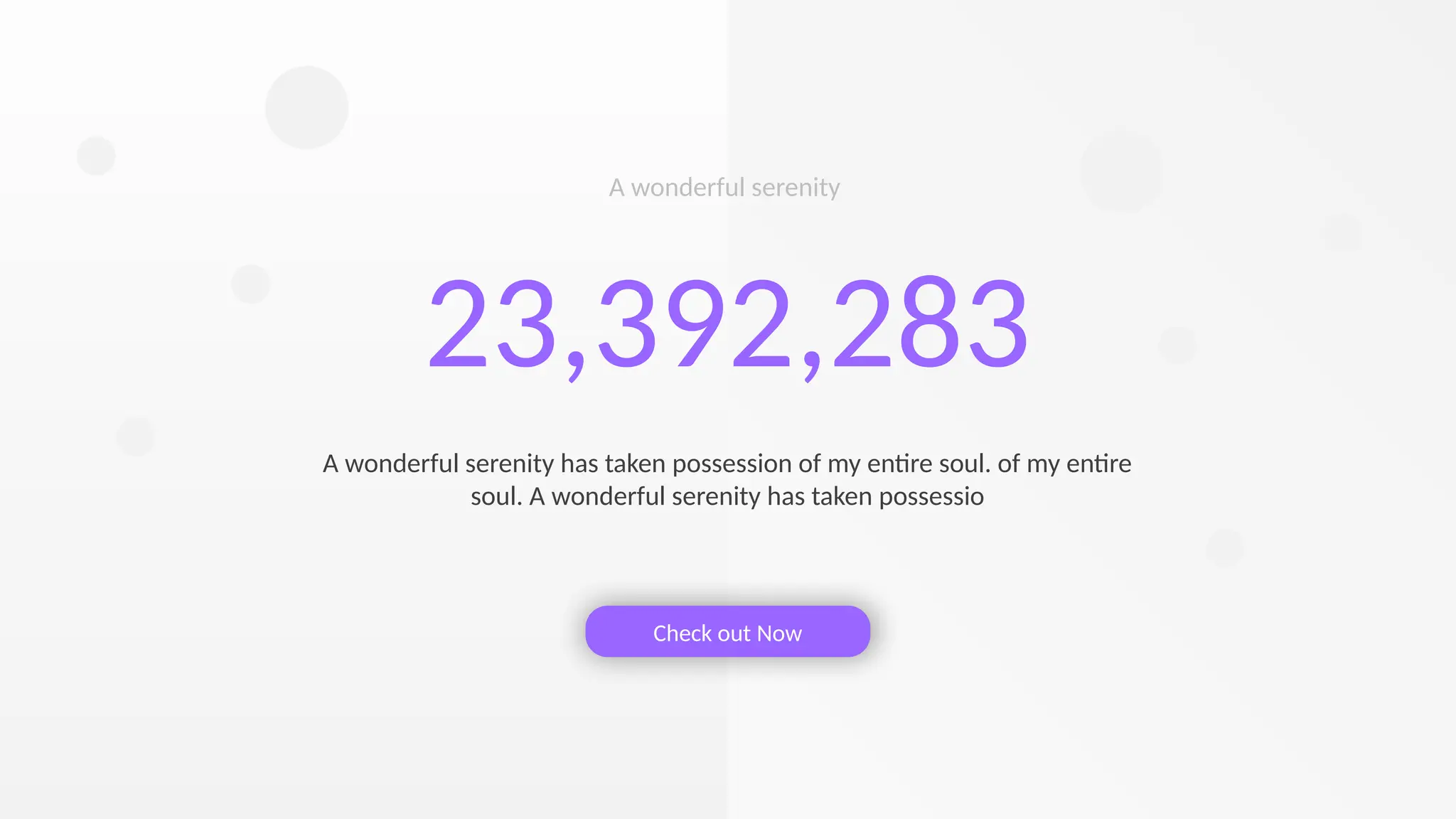 23,392,283
A wonderful serenity has taken possession of my entire soul. of my entire
soul. A wonderful serenity has taken possessio
Check out Now
A wonderful serenity
 