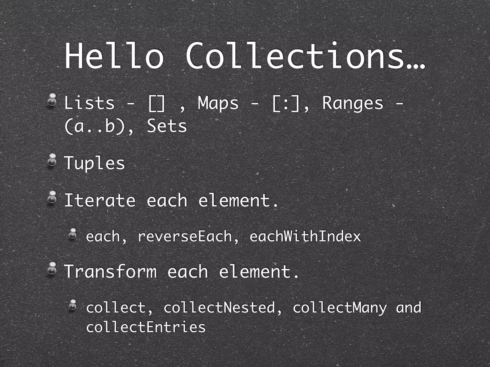 More on Closures
Curried Closures
Spice that helps us re-shape and re-
purpose!
curry, rcurry
Composing Closures
The way to tackle complexity!
>> and <<
 