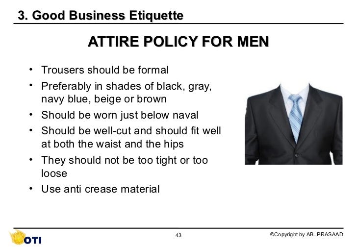 Grooming and business etiquette