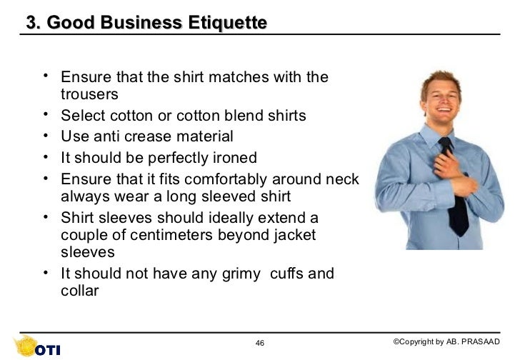 Grooming and business etiquette