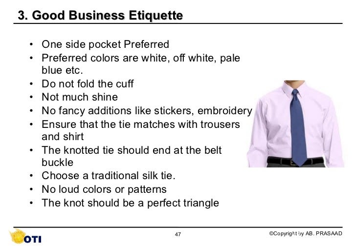 Grooming and business etiquette