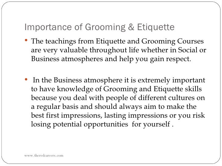 Grooming & etiquette men