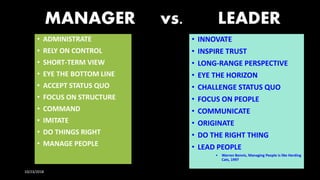 www.AboveorBeyondJM.com 23
Linear Change Paradigm Shift
•Manager LEADER
• Do the next right thing Lead organization to a p...