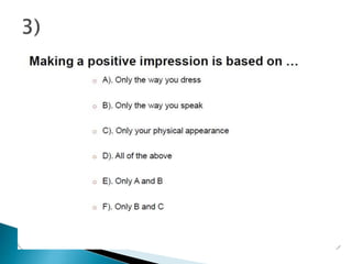 Grooming & Personal Hygiene