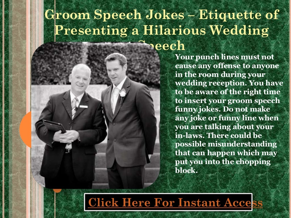 groom wedding speech opening jokes