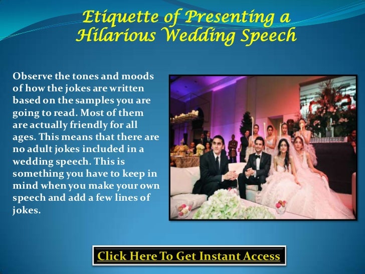 Groom speech jokes etiquette of presenting a hilarious wedding speech